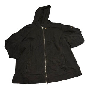 Style & Co. Sport 1X Black Long Sleeve Full Zip Jacket